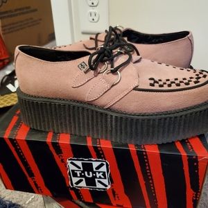 TUK Pink Suede Mondo Creepers